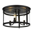 thumbnail image 1 of Golden Lighting 1157-FM BLK Support Affleurant Payton, Noir Mat, 1 of 1