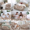 thumbnail image 6 of Burnt Orange Boho Bedding 3 Piece Duvet Cover Set Queen Size, Modern Ethnic Geometric Southwestern Soft Microfiber Comforter Cover with Zipper Closure & Pillowcases, FadeResistant Quilt Cover, 6 of 9