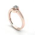 thumbnail image 2 of Genuine 0.4ct Round Cut Diamond Ladies Solitaire Anniversary Engagement Ring Solid 14K Rose, White or Yellow Gold FG VS, 2 of 3