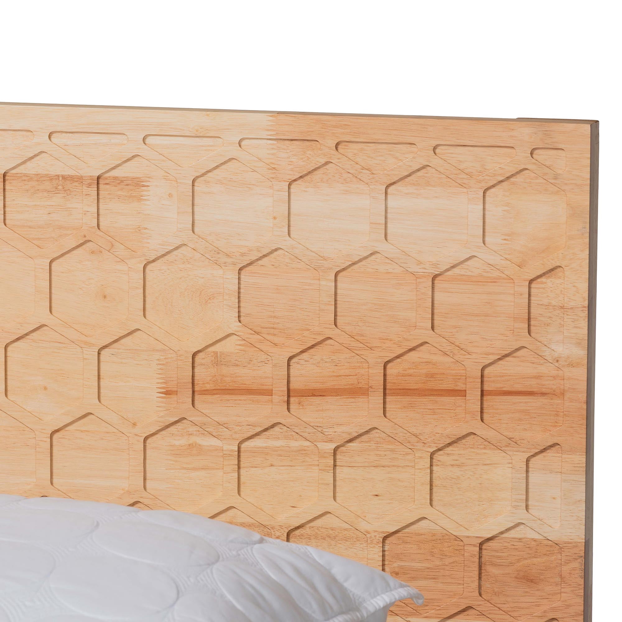 Baxton Studio Hosea Japandi Platform bed, Queen, Natural