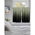 thumbnail image 3 of Sage Green Black Ombre Bathroom Window Curtain, Modern Abstract Striped Gradient Light Filtering Coffee Kitchen Curtains, Bedroom Living Room Curtains 2 Panel 84"x45", 3 of 6