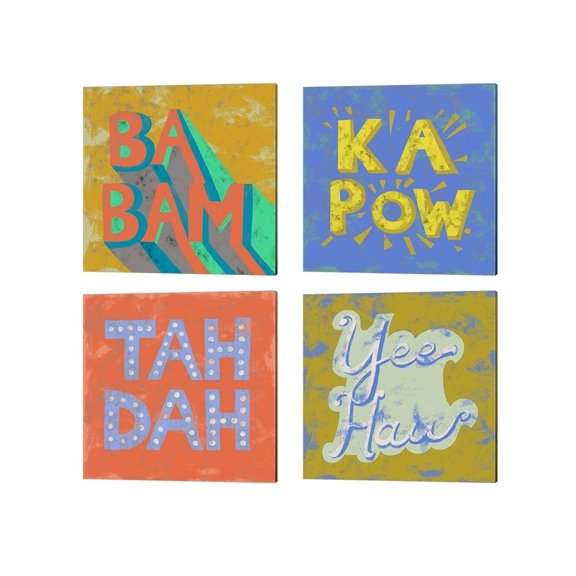 Metaverse Chariklia Zarris 'Shout' Canvas Art (Set of 4)