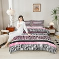 thumbnail image 4 of Manfei Animal Print Patchwork 3 Pieces Queen Comforter Set for Teens Boys Girls,Animal Leopard Zebra Ultra Soft Bedding Sets,Bling Glitter Bedding Comforter Set,Luxury Bedroom Decor,Reversible, 4 of 8