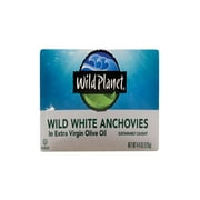 (2 pack) (2 Pack) Wild Planet White Anchovies in Extra Virgin Olive Oil, 4.4 Oz
