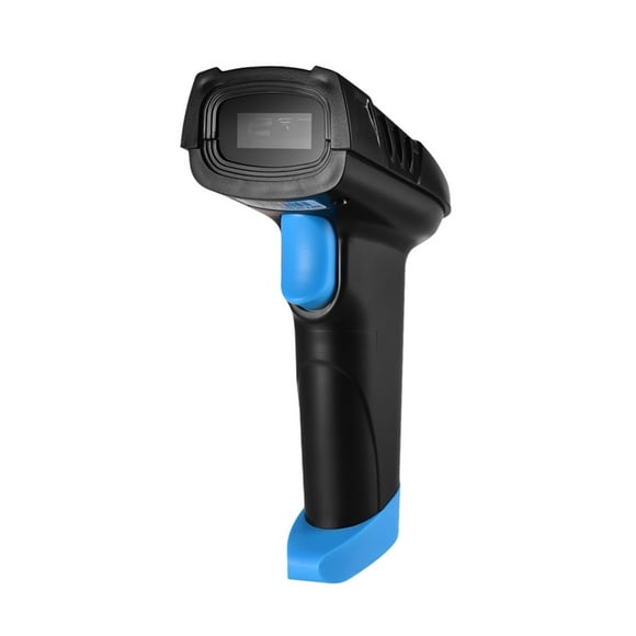 Handheld 1D 2D QR Wireless Barcode Scanner Bar Code Reader with USB Cradle Receiver Charging Base 100m Long Transmission Distance for Supermarket Retail Store Warehouse Mobile Payment Comput