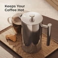 thumbnail image 6 of Living French Press Coffee Maker 34oz, Stainless Steel French Press Coffee, 4 Filter Heat Resistant Double Insulated, Rust-Free, Food Grade, Dishwasher Safe Coffee Pot, 6 of 8