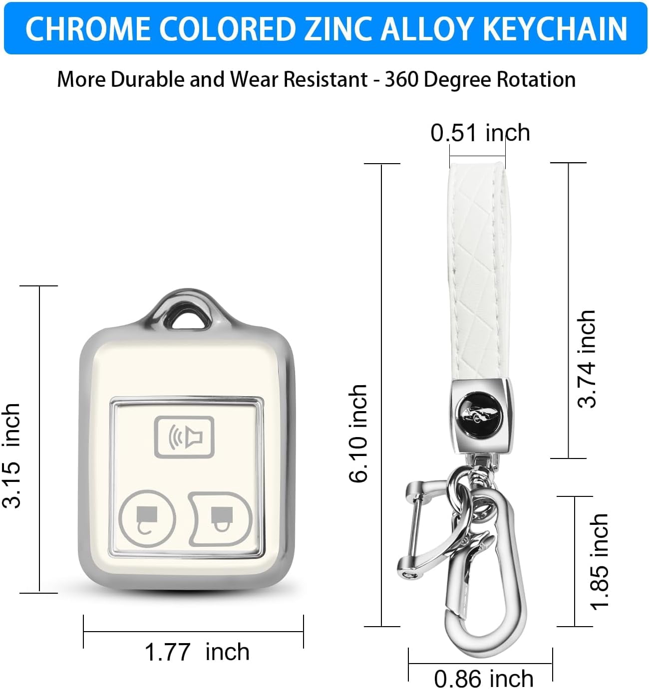 Key Fob Cover Compatible with Fit for Ford Mustang Focus Explorer Edge Taurus Lincoln Mercury Smart Car 4 Buttons Soft TPU Full Protector Keychain Case Holder Protector