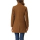 thumbnail image 3 of Abrigo de mujer INSPIRE CHIC de longitud media con cuello alto, de un solo botón, abrigo de invierno, marrón oscuro, talla XL, 3 of 6