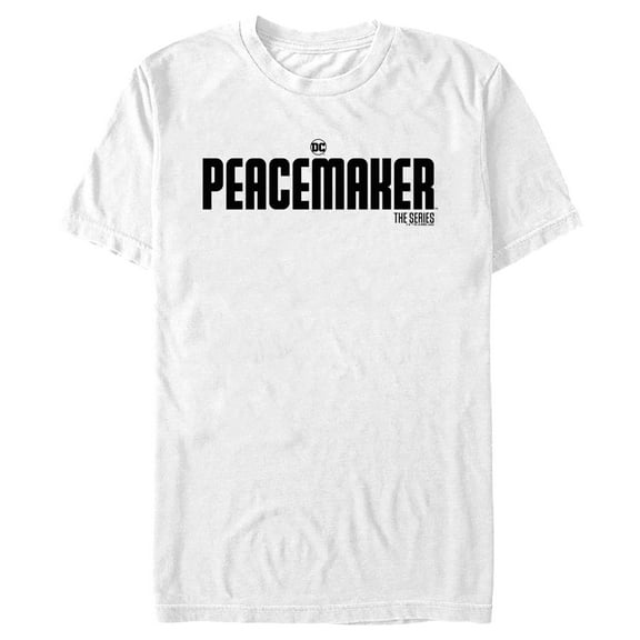 Men's Peacemaker Black Classic Logo  Graphic Tee White Large