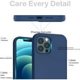 thumbnail image 2 of Entronix Silicone Soft Case Designed for iPhone 12/12 Pro Shockproof Durable Slim Fit, Navy, 2 of 8