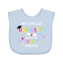 Inktastic My Uncle Graduated and I'm Super Proud Boys or Girls Baby Bib