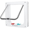 thumbnail image 1 of Puerta para Mascotas de Doble Acceso, Abertura Bi-Direccional para Gatos y Perros, Diseño Amigable, Material ABS, Tamaño S 20x19x2cm, Ideal para el Hogar en Color Blanco, 1 of 6
