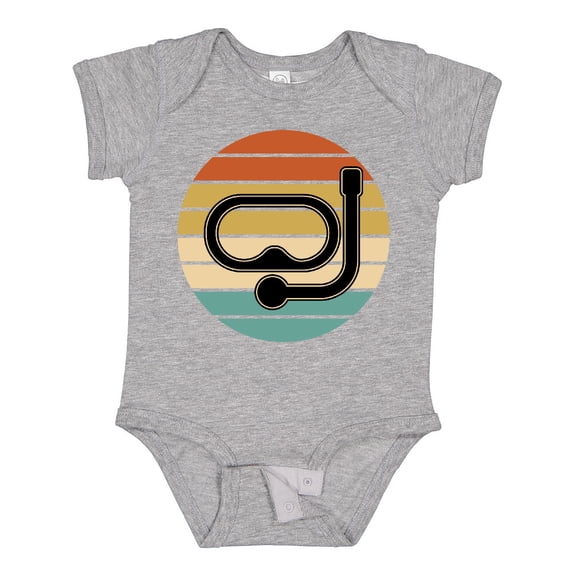 Inktastic Scuba Diver Retro Sunset Diving Boys or Girls Baby Bodysuit