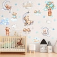 thumbnail image 2 of Pegatinas de pared para niños, osito durmiendo, globo, animales, luna, estrella, decoración de pared, habitación de niños, guardería, sala de estar, 2 of 5