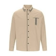 thumbnail image 5 of Timegard Mens Shirts Fall Button down Long Sleeve Shirts Drop Shoulder Work Business Casual Loose Tops, 5 of 5