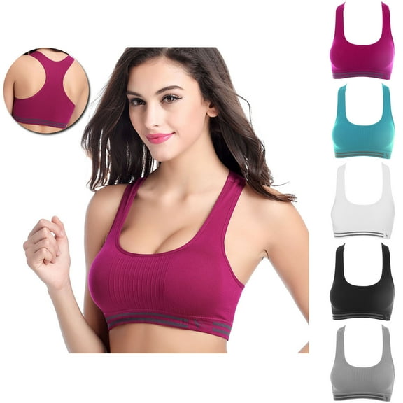 sovlvnd Womens Seamless Wireless Bras Stretch Sport Bra Padded Fitness Tank Tops Workout Gym Yoga Vest Strapless Bra for Women