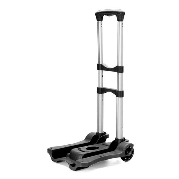 Carrito Plegable PequeñO, Carrito De Equipaje Plegable, Carrito PortáTil Liviano Para Uso En Viajes MóViles Al Aeropuerto, Color Negro