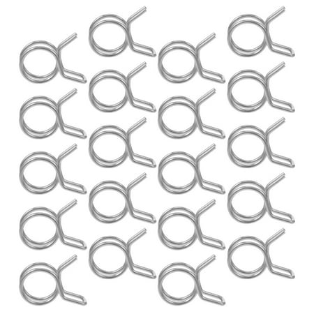 

120 Pcs Double Hose Clamps Spring Small Fuel Line Sprung Band Type Clips Air Tube Fastener