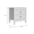 thumbnail image 5 of Miekor Furniture Windsor 2-Drawer Nightstand White B5A3315, 5 of 7