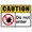 Warning Sign 4, variant on Caution Do Not Enter Sign - 8"x12" Tin Metal Warning Vintage Wall Decor for Home Farm Bar Coffee Shop Club