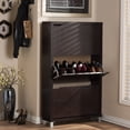 thumbnail image 5 of Atlin Designs Modern Shoe Cabinet in Dark Brown, 5 of 5