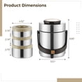 thumbnail image 5 of Termo para comida caliente, contenedor de alimentos con aislamiento de 3 capas, lonchera de boca ancha, acero inoxidable 304, capacidad de 2 L, aislamiento al vacío durante 8 horas, ideal para el trab, 5 of 5