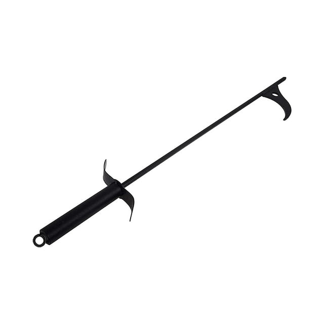Outils et Ensembles pour Poêle à Bois Portable, Tisonnier Long pour Foyer - Fini Noir Rouille - Acier Forgé Robuste - Tisonnier P-It de 40 Pouces pour l'Extérieur, Autocollant, Convient aux Foyers, au Camping, Poêles à Bois