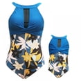 thumbnail image 4 of Mommy And Me Swimsuit Family Matching Swimwear One Piece Printed Hollow Out Neck Bathing Suit, 4 of 8