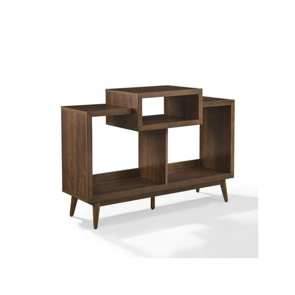 Crosley Furniture Nashville Medium Record Player Stand W/ Vinyl Storage in Brown