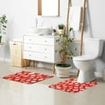 thumbnail image 6 of Yayeee Bath Rug for Bathroom Floor Non Slip Rectangle Fluffy Soft Absorbent Mat, 16"x24", Orange Christmas Ornaments Pattern, 6 of 7