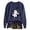 Navy, variant on Solthread Halloween Womens Ghost Sweatshirt Witch Hat Ghost Surrounded By Three Cats Graphic Print Crewneck Long Sleeve Top for Casual Fall Outfits