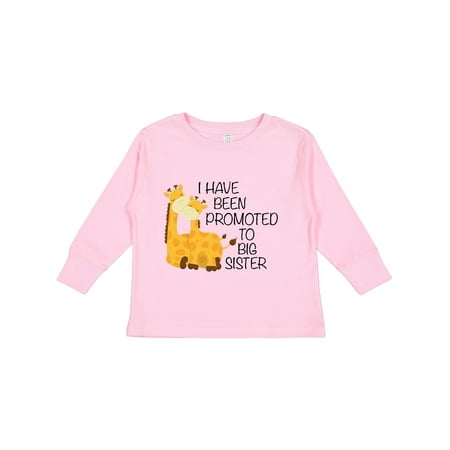 

Inktastic I Have Been Promoted to Big Sister Gift Toddler Toddler Girl Long Sleeve T-Shirt