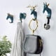 thumbnail image 3 of Gancho de pared Gancho para abrigos de resina animal autoadhesivo, gancho para toallas Gancho para puerta montado en la pared Almacenamiento y almacenamiento de toallas, rinoceronte azul JM, 3 of 5