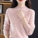 thumbnail image 2 of Suéter de cachemira de lana para otoño e invierno 2024, suéter de punto para mujer, jersey de cuello alto de manga larga, jersey cálido para otoño e invierno, 2 of 4