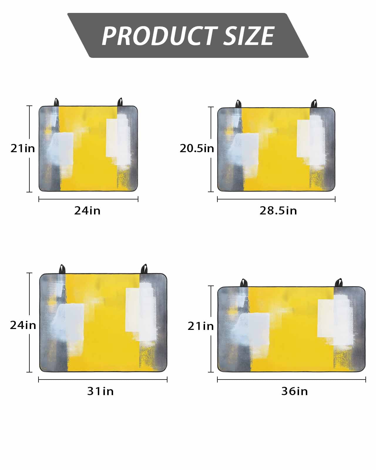 Stove Top Covers for Electric Stove, Yellow Grey Glass Stovetop Cover Protector, Oil Painted Modern Abstract Vintage Induction Cooktop Protector Oven Mat for Kitchen Countertop 24"x21"