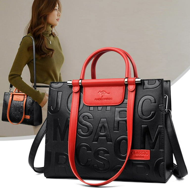 Women Handbags Tote Bag Soft Leather Retro Designer Large Capacity