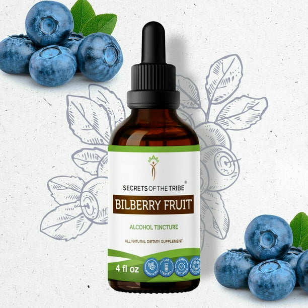 Bilberry Fruit Tincture Alcohol Extract, Organic Bilberry Vaccinium