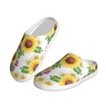thumbnail image 2 of Yiaed Sunflowers Print Slippers Fuzzy Warm Cozy Slippers Non Slip House Slippers For Indoor Outdoor Slippers House Slippers-13, 2 of 7