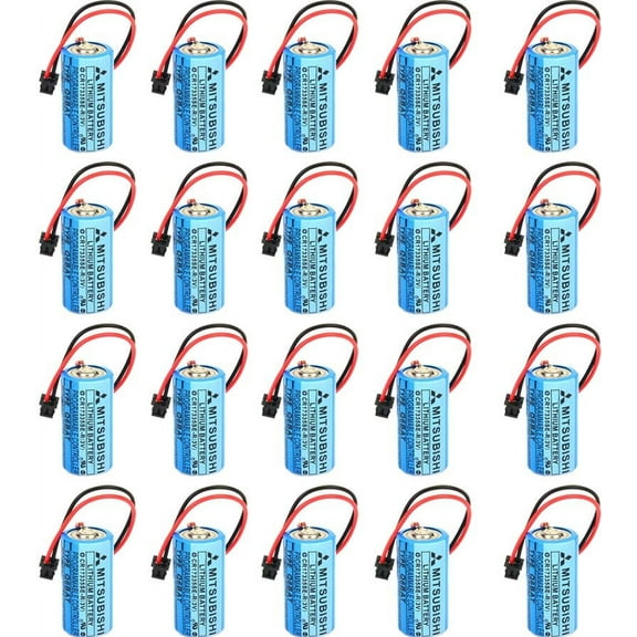 20 PCS 1800mAh CR17335SE-R 3V Q6BAT Non-Rechargable 3V Battery for Mitsubishi Q170HBATC Q25PRHCPU QNS FANUC System PLC Memory Backup Power