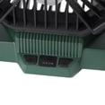 thumbnail image 2 of M Buder Ventilador de Camping Al Aire Libre Portátil Recargable con Linterna LED 10400mAh Batería, Rotación 90 Grados para Viajes y Oficina (Verde Oscuro), 2 of 9