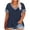 Navy, variant on Qodauz Plus Size Tops for Women Short Sleeve Color Block T Shirt Casual Summer V Neck Tunics Tees 4XL