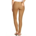 thumbnail image 3 of Women's Stretchy Slim Jeggings with 5 Pockets Cotton Blend, Khaki Medium, 3 of 3