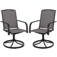 thumbnail image 1 of Gymax Patio Swivel Chairs Set of 2 w/ High Back & Round Metal Base for Backyard, 1 of 8