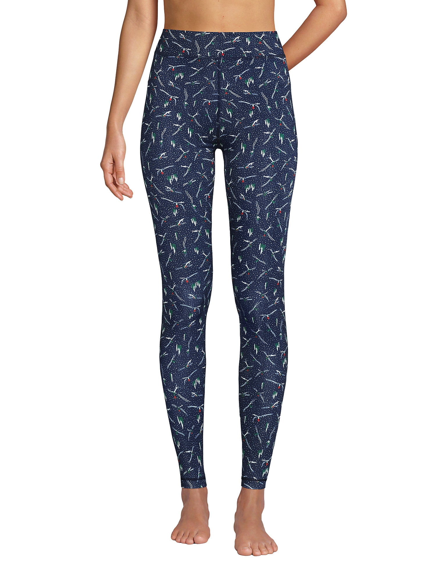 Lands' End Women's Thermaskin Heat Base Layer Thermal Pants Long