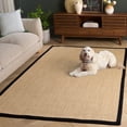 thumbnail image 4 of Safavieh Natural Fiber Jovana Solid Area Rug, Maize/Black, 6' x 8', 4 of 13