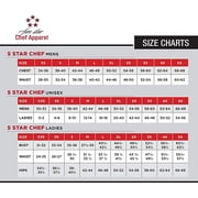 Unisex Chef Stretch Breathable Five Star