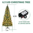 thumbnail image 5 of SUGIFT 6.5ft Pre-Lit Christmas Tree, Hinged Artificial Tree with 200 Lights, 5 of 7