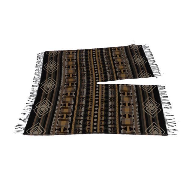 Chal con estampado de borlas para mujer, abrigo abierto al frente, cálido, de vellón, elegante, informal, cómodo, con borlas, en forma de rombo, amarillo y verde, 51,2 x 59,1 pulgadas