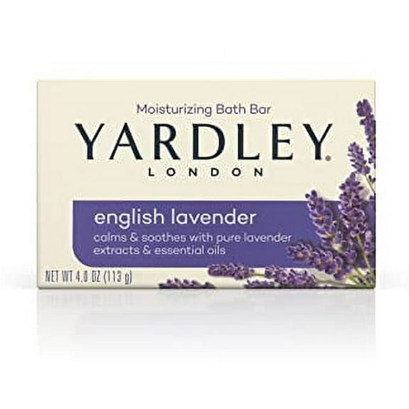 Yardley London English Lavender Naturally Moisturizing Bath Bar, 4.25 ounce