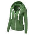 thumbnail image 4 of Doublju Women's Lightweight Pocket Zip-Up Hoodie Jacket for Women with Plus Size, 4 of 4